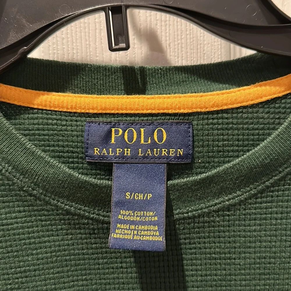 Polo by Ralph Lauren green long sleeve shirt size small